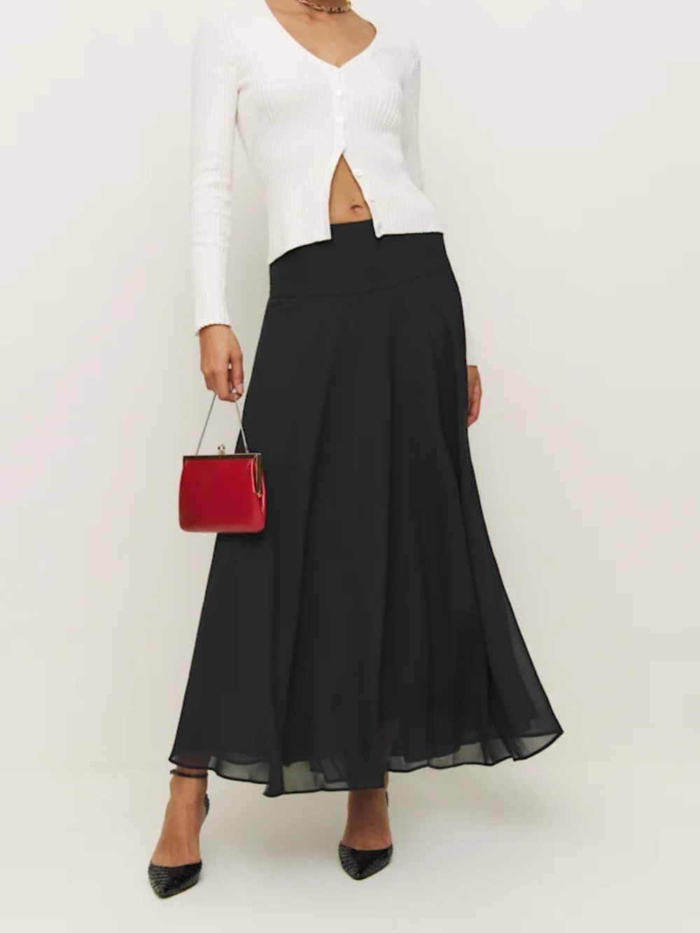 Reformation Erina Maxi Skirt - Black
